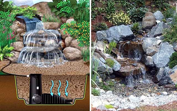 Как соорудить водопад своими руками на территории загородного дома