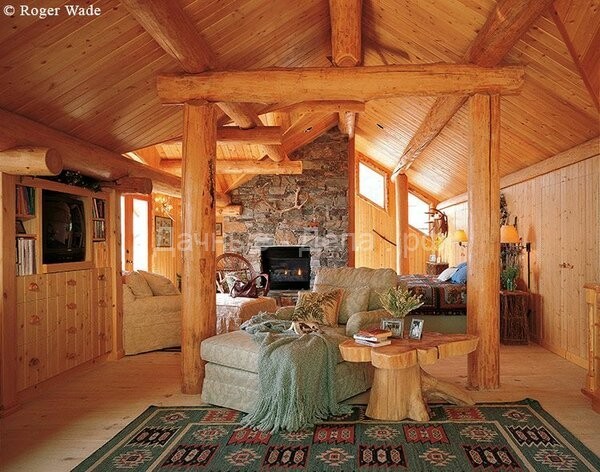 Деревенский стиль в деревянном доме