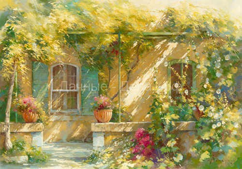 Солнечные дворики в россыпях цветов, слепящие зайчики и прохладные тени