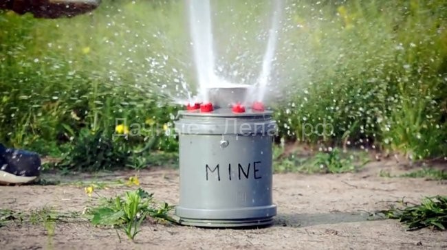 Водяная мина чтобы защитить свой огород от наглых воришек?