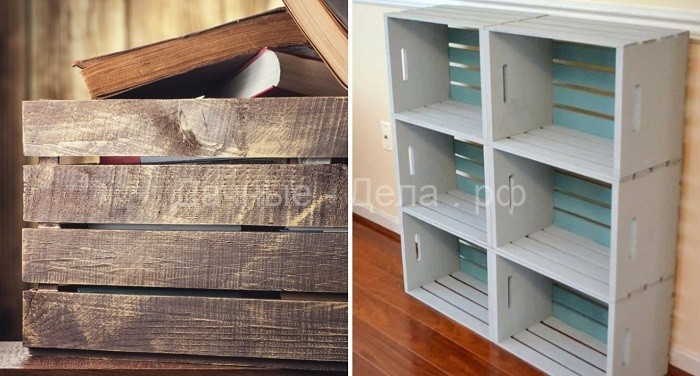 Отличные идеи мебели из старых деревянных ящиков!
