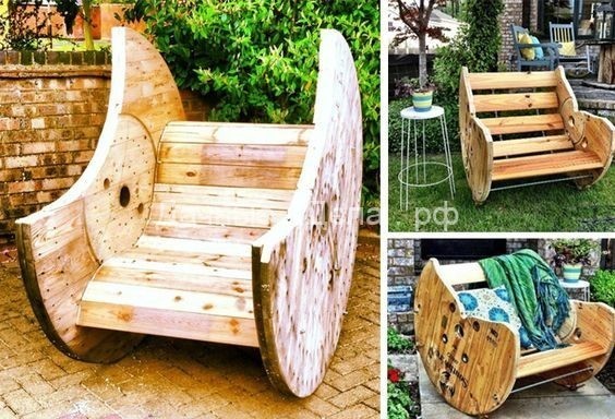 Идеи использования деревянных катушек